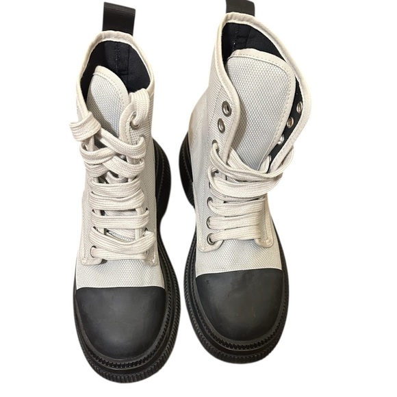 Ganni canvas high top platforms boots - Picture 2 of 5